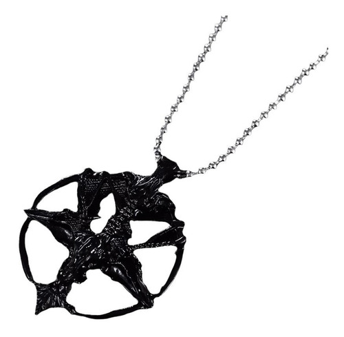 Collar Pentagrama Cabeza Cabra Dark Gotico Satanas Evil