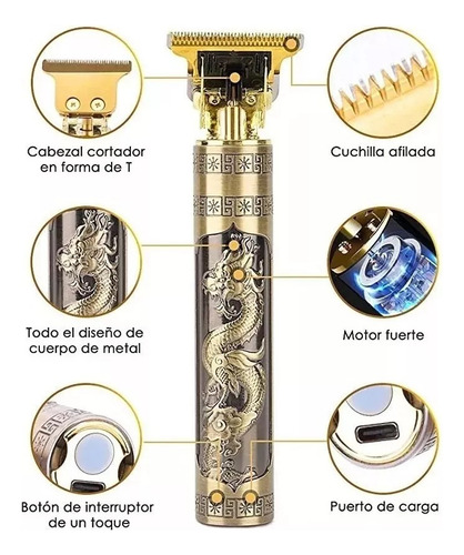 Máquina Corta Pelo Recortadora Dia Del Padre Perfecto Color Gold Dragon