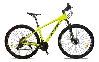 Bicicleta Aro 29 Montañera Fuxion 27 Cambios Nuevas Color Verde Limón Tamaño Del Cuadro M