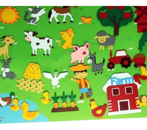 Juguete Educativo De Aprendizaje De Tablero Ocupado Granja