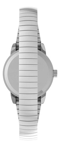 Reloj Timex - Mujer Correa Extensible Easy Reader De 25 Mm Correa Acero Inoxidable Bisel Plateado