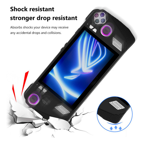 K Capa De Silicone Para Console De Jogos Asus Rog Ally