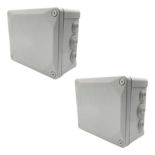 2 Pzs Caja Estanca Conos Tornillos 22.5x17.5x10 Ip55 Argos