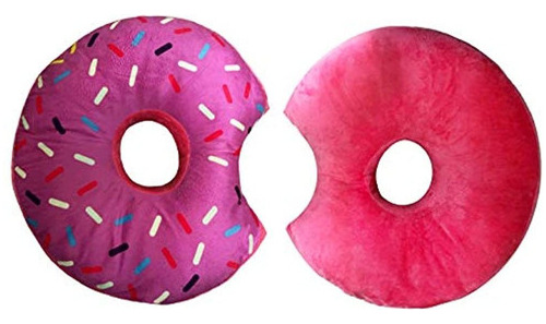 Donut - Almohada De Felpa, Cojin Relleno, Decoracion De Ju