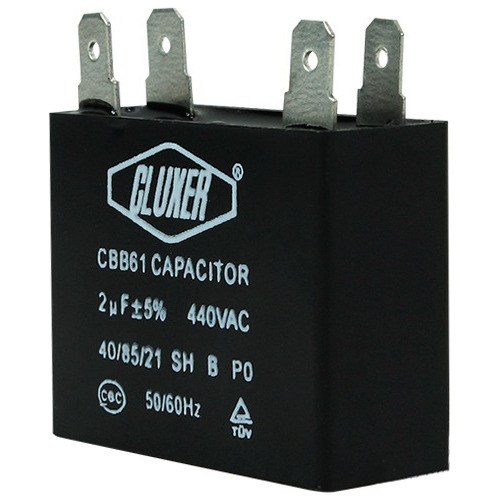 Capacitor De Ventilador, 2mf, 440vac, +-5%, 50/60hz,cluxer