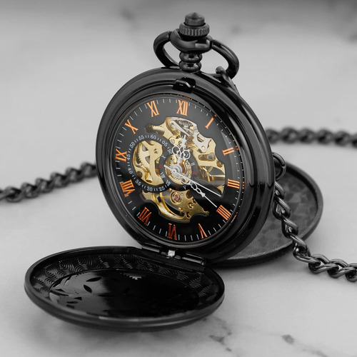 Reloj De Bolsillo Vintage Con Esfera Romana Mecánico Y Regal