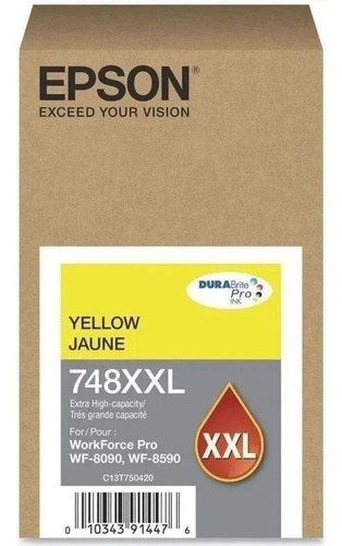 Cartucho De Tinta Amarilla Epson T748xxl Extra Alta Capacida