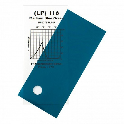4x Filtro Gelatina Acetato 25x30cm .79mm - Medium Blue Green