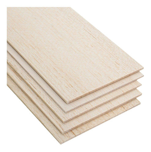 Palo De Balso Lamina 4 Mm X 15 Cm X 90 Cm Pack X 5 Uds