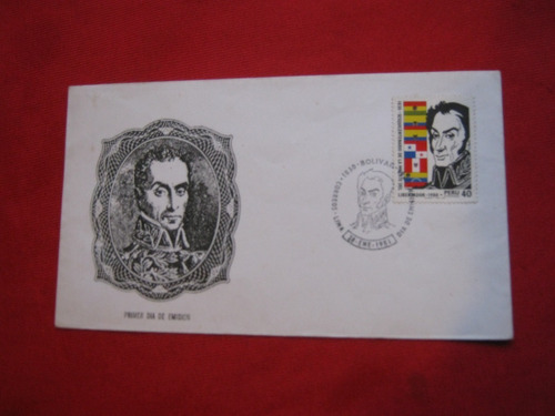 Perú Sobres Primer Día Simón Bolívar 1980