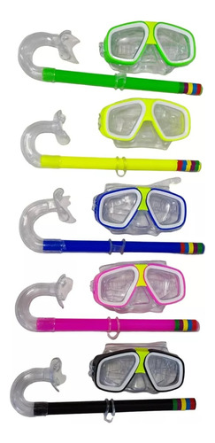 Snorkel Careta Mascara De Buceo Acuática Azul Deportiva