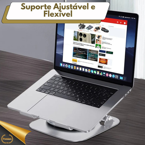 Suporte Notebook Dj Alumínio Ajustável Premium 360 Graus