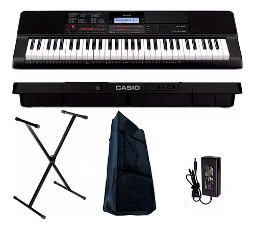 Teclado Casio Ctx700 5 Octavas Sensitivo + Soporte + Funda