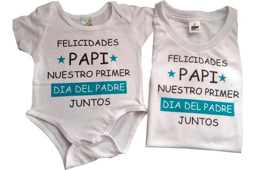 Camiseta Día Del Padre + Bebé Personalizado Regalo