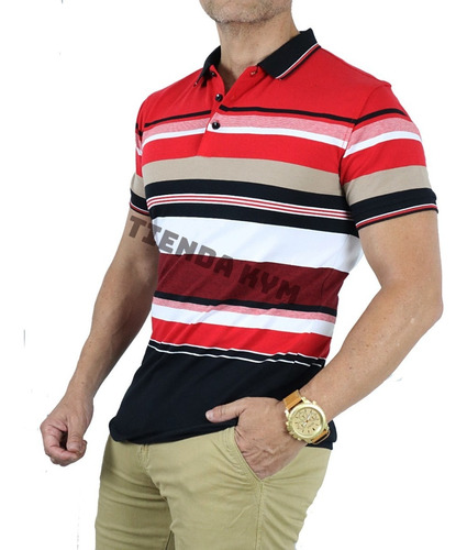 Polera Hombre Cuello Pique Diseño 6