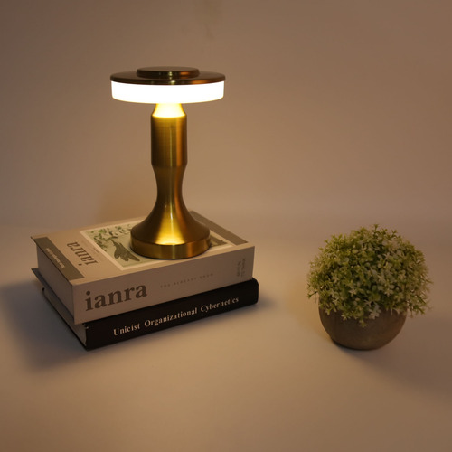 Lámpara De Mesa Led Portátil Sensor Táctil 3 Temperaturas De