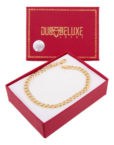 Pulsera Hombre Barbadaal 5mm Platabañooro24k Duodeluxejoyas®