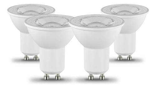 Lampara Led Dicroica Gu10 7w Dimer Pack X4 Focos Frio Calido Color de la luz Blanco cálido