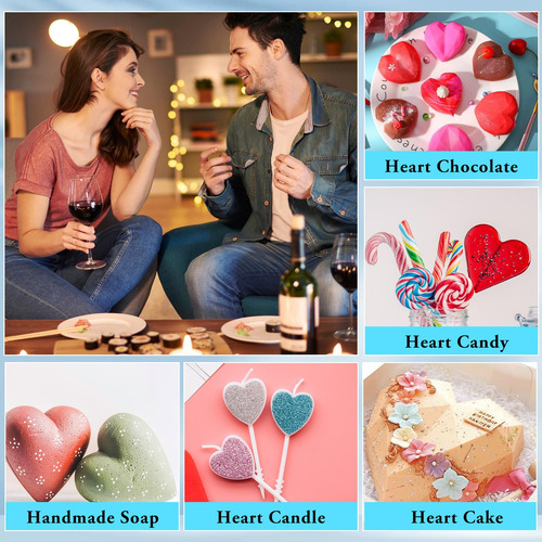 Moldes De Silicona Con Forma De Corazon Para Dulces Amor