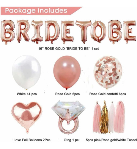 Kit Balão Bride To Be Para Noiva Despedida De Solteira