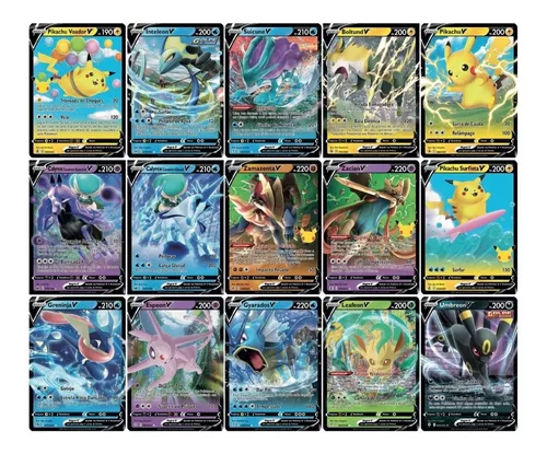 5 cartas Pokemon V - Sem duplicatas - Pacote Pokemon ultra raro