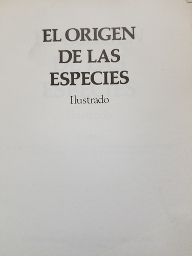 A5 El Origen De Las Especies, Charles Darwin (Usado)
