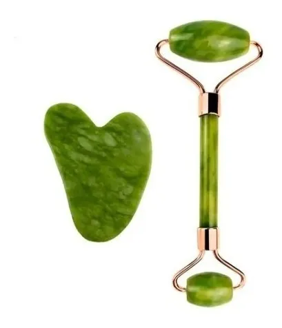 Compra 1 Y Lleva 2 Rodillo Jade Facial Linfático Piedra