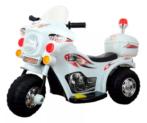 Mini Moto A Bateria Para Crianças Motinha Elétrica Infantil Cor Branca