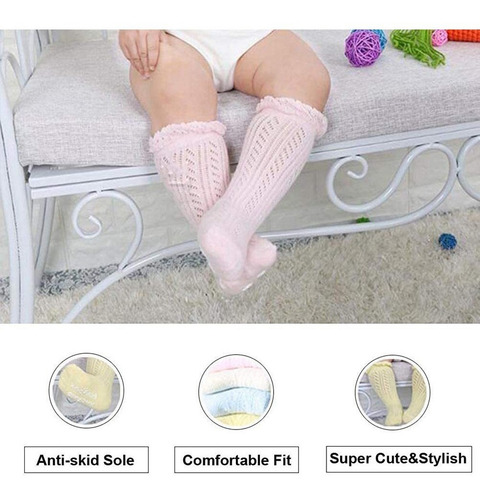 Paquete 4 Calcetines Calcetines Hasta La Rodilla Para Niñas