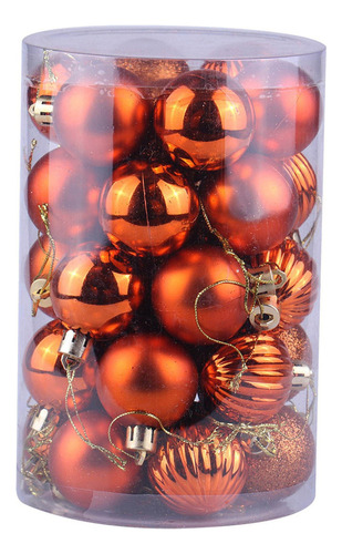 N1 34 Piezas Bolas De Decoración De Árbol De Navidad 4cm