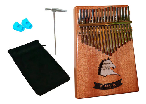 Kalimba Marquês 17 Teclas Piano De Dedo - E Cor Mahogany