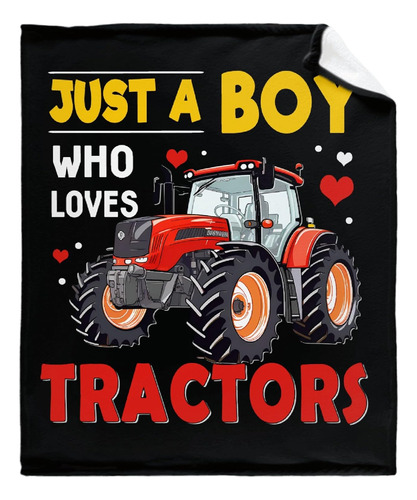 Solo Un Niño Al Que Le Encantan Tractores Manta Mantas...