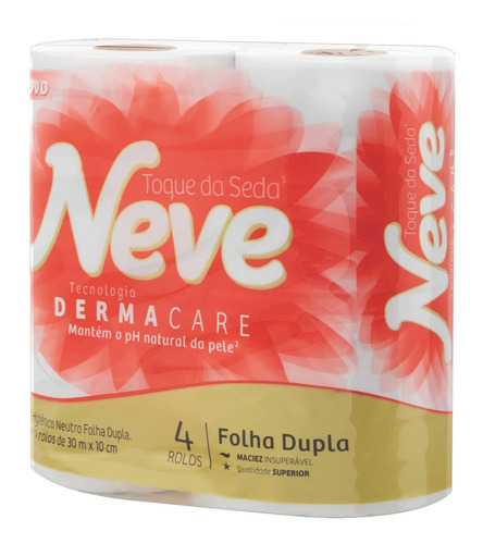 Papel Higiênico Neve Toque De Seda - Pacote Com 4 Rolos
