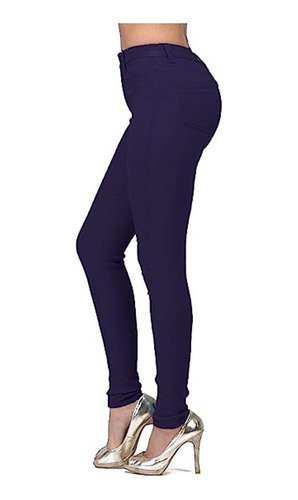 Pantalon Leggins Elasticado Tipo Jeans Mujer