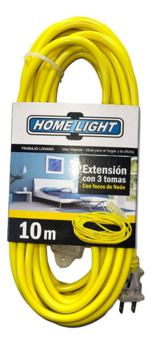 Extension Electrica Vulcanizado 7.5 M Amarillo Home Light