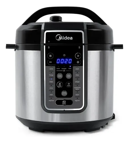 Panela de Pressão Elétrica 6 L Mastersteam Inox Midea Cor Cinza - foto 1