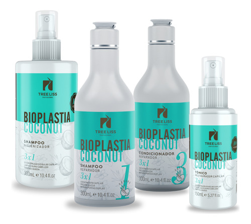 Kit Bioplastia Coconut Vegano- Auxilia O Crescimento Capilar