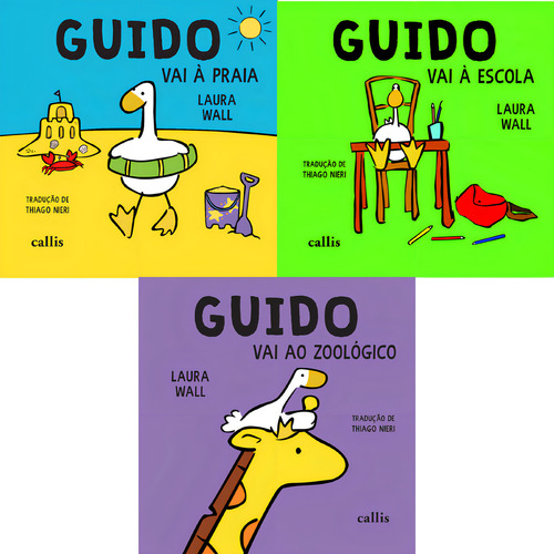 Coleção Guido Vai: À Praia + À Escola + Ao Zoológico., De Laura Wall., Vol. 1. Editorial Kit De Livros, Capa Mole, Edição 20210101 00:00:00 Em