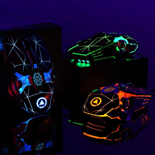 Mouse Yindiao A7 Con Retroiluminacion Rgb 2.4 G Recargable