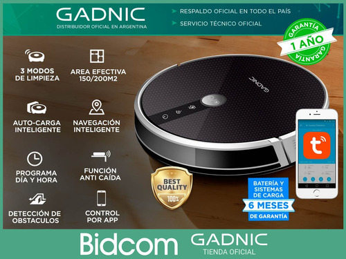 Aspiradora Robot Gadnic Inteligente Trapeadora Aspira Polvo