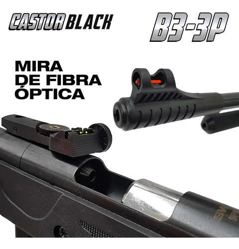 Imagen 5 de 10 de Rifle Aire Comprimido Castor B3-3p 5,5 Mm + Mira 4x20