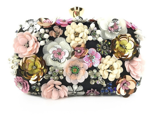 Bolso De Fiesta Elegante Embrague De Noche Con Floreado