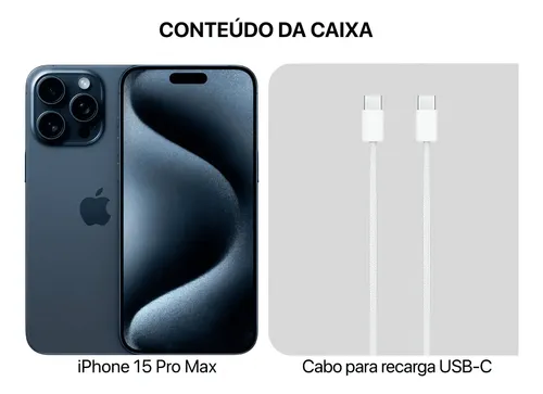 Apple Iphone 15 Pro Max (256 Gb) Azul Exclusivo Premium Top (Novo