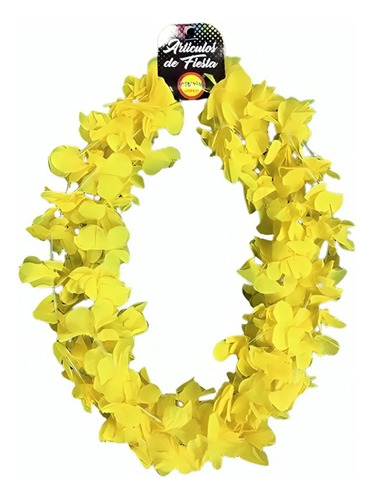  Collar Flor Liso Amarillo X6 Uni