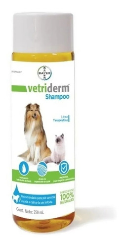 Shampoo Dermatologico Vetriderm Bayer - 350 Ml Perro/gato