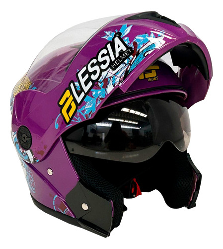 Casco Abatible Con Mica Transparente Skate Lente Humo Ventil