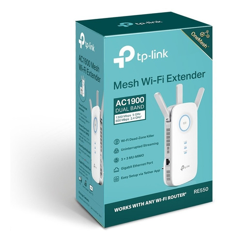 Amplificador Wi-fi, Tp-link Re550, 600 / 1300mbps, 2.4/5ghz.