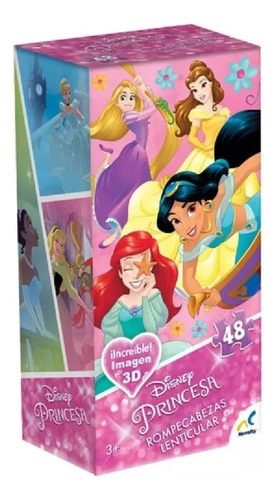 Novelty Corp Rompecabezas Lenticular Princesas 48 Piezas