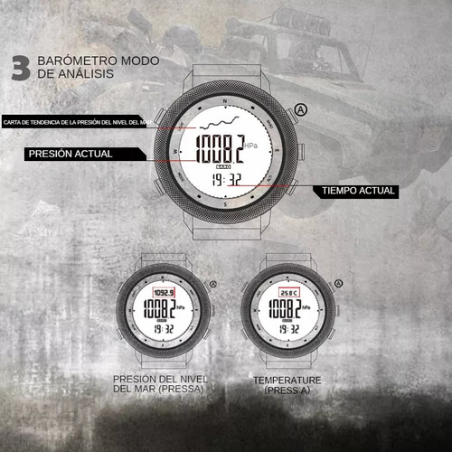 F Reloj Digital North Edge Apache46 For Hombre