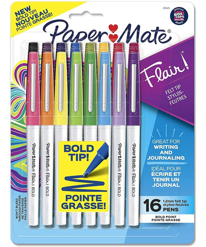 Marcador Rotulador Paper Mate | Paquete De 16 | Colores Surt